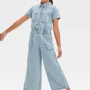 Chic Light Blue Denim Jumpsuit